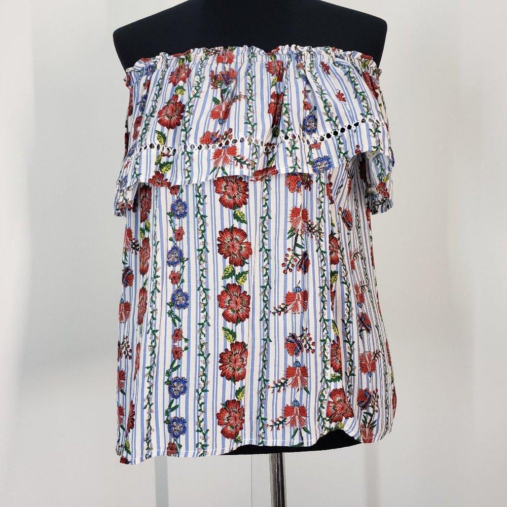 Miss Me Off The Shoulder Floral Blouse Sleeveless